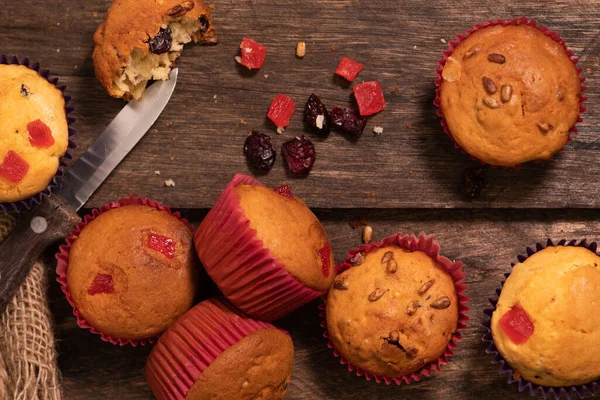 delicious homemade muffins with toasted nuts and seeds to enjoy with the family