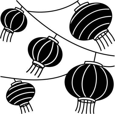 Chinese red lantern decorative illustration