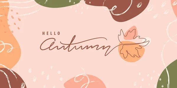 Hola Fondo Otoño Fondo Pantalla — Vector de stock