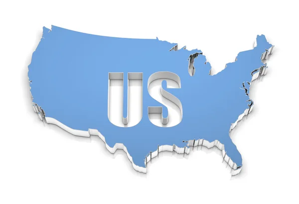 3D mapa usa. — Stock fotografie