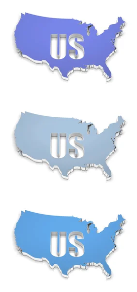 3D mapa usa. — Stock fotografie