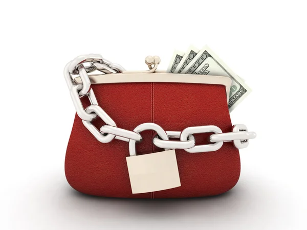 Purse with dollars — Stock Photo, Image