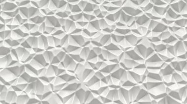 Soyut geometrik beyaz arkaplan. Parlak soyut geometri bir döngü içinde hareket eder. Yumuşak, pürüzsüz animasyon.