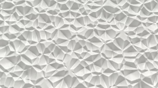 Stilvolle Abstrakte Geometrische Weißen Hintergrund Die Glänzende Abstrakte Geometrie Bewegt — Stockvideo