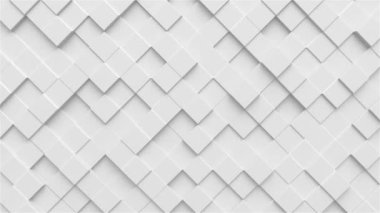 Beyaz Geometrik Kübik Soyut Özgeçmiş. Canlandırma Döngüsü