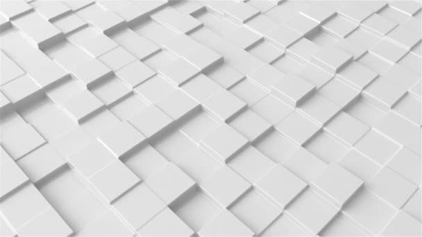 White Geometric Cubical Abstract Background Animation Loop — Wideo stockowe