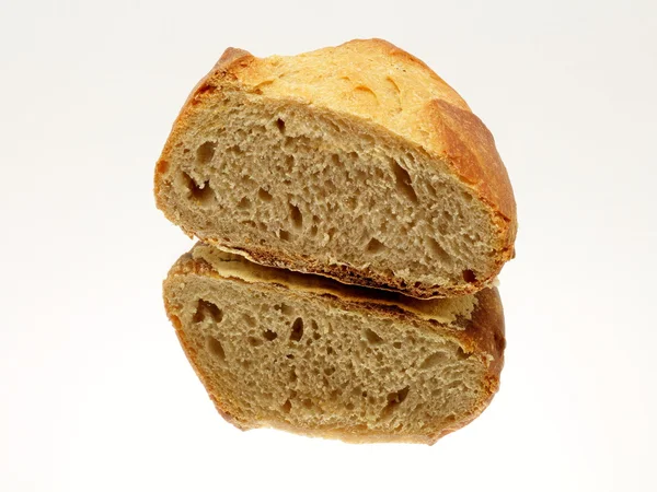 ミラー上のパンのスライス ストック写真