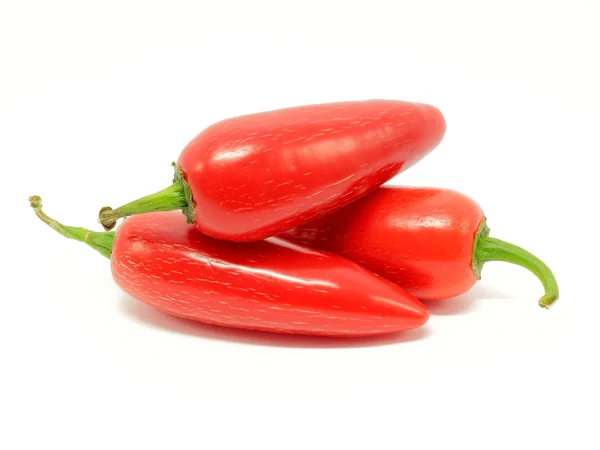 Three jalapeno peppers — Stock Photo, Image