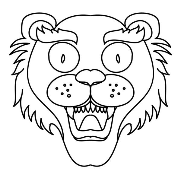 Tiger Face Sticker Vector Tiger Head Traditional Tattoo Vector Japanese — Stock vektor