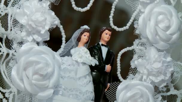 Bröllop figuriner — Stockvideo