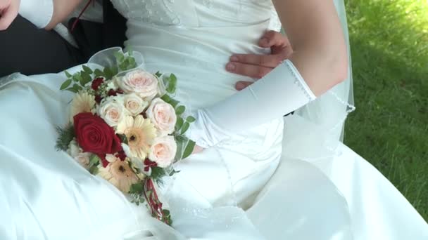 Flores de boda — Vídeo de stock