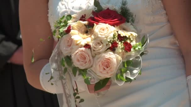 Весільний букет — стокове відео
