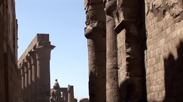 Руины храма Луксора — стоковое видео
