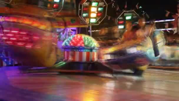 Fun at fairground — Stock Video