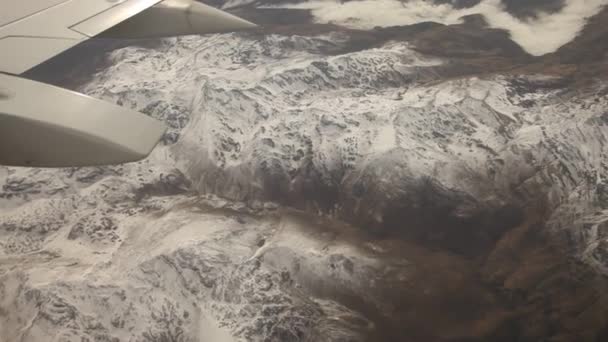 Flug über die Anden — Stockvideo
