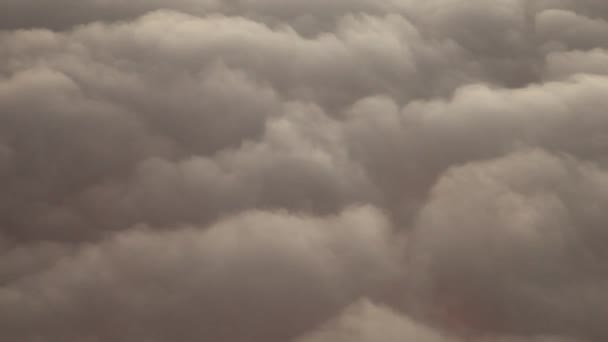 Bulutlar, uçak görünümünden — Stok video