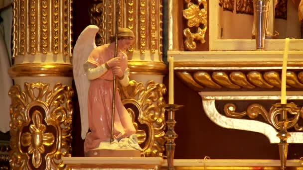 Interior de la iglesia en Arequipa — Vídeo de stock