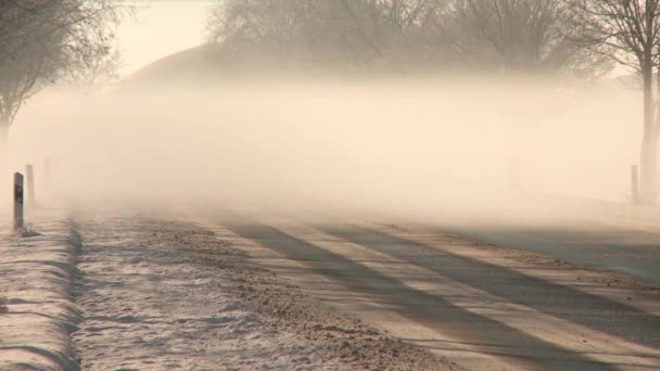 Camino de invierno — Vídeos de Stock