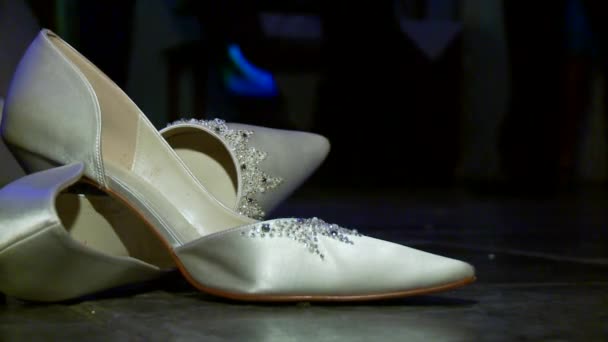 Woman's high heel shoes — Stock Video