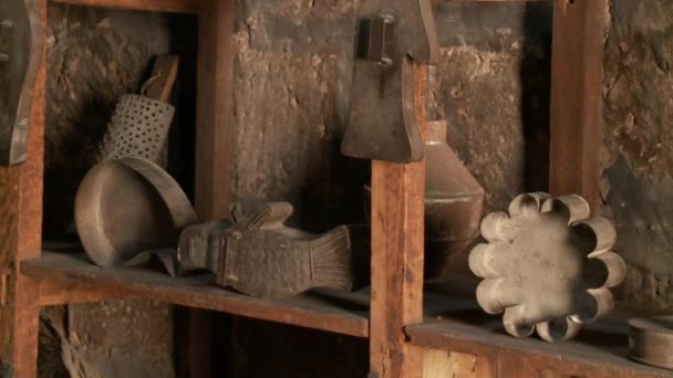 Old Kitchen, Abbey Santa Catalina — Stock Video