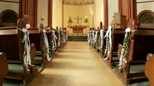 Iglesia interior — Vídeo de stock