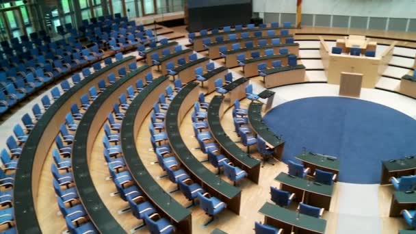 Sala de reuniones, sala de juntas en el Bundestag — Vídeo de stock