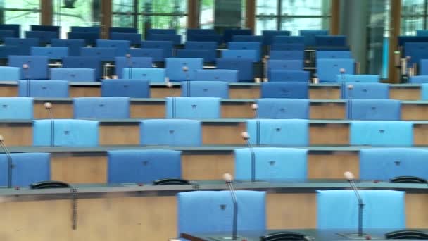 Sala de reuniões, sala de reuniões no Bundestag — Vídeo de Stock