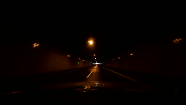 Driving in the night — Stock Video