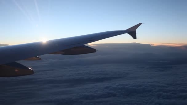 Полет в облаках — стоковое видео