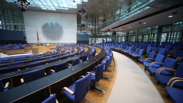 Sala de reuniones, sala de juntas en el Bundestag — Vídeo de stock