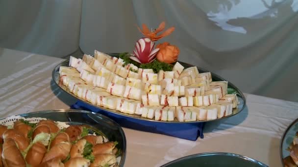 Buffet de casamento — Vídeo de Stock