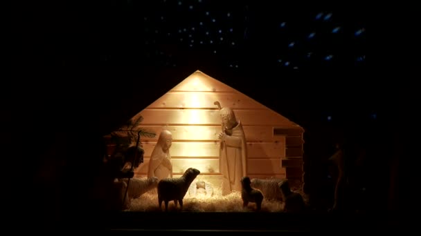Nativity scene — Stock Video