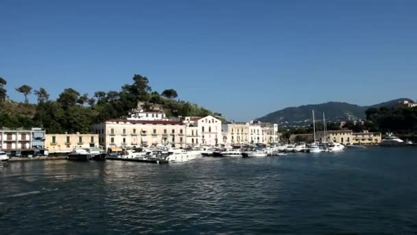 Paisaje marino, vista del puerto — Vídeo de stock