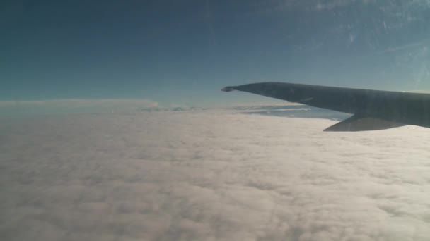 Videoaufnahmen eines fliegenden Flugzeugs — Stockvideo