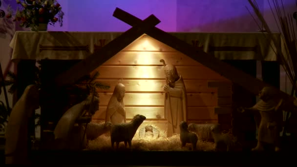 Рождественская сцена — стоковое видео