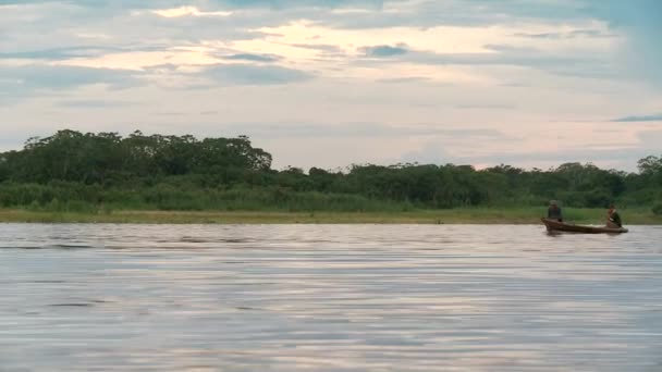 Dopravy na řeky Amazonky — Stock video
