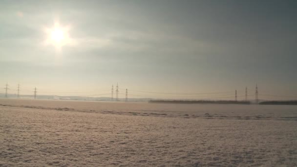 Paisagem no inverno — Vídeo de Stock