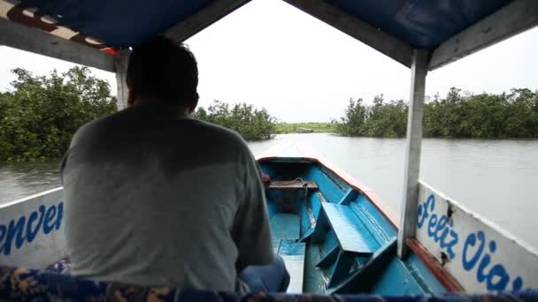 Paseo en barco por el río Amazonas — Vídeo de stock