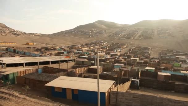 Slummen i norr om Lima, Peru — Stockvideo