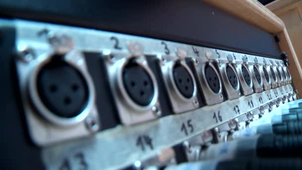 XLR Cables, Sound Studio — Stock Video