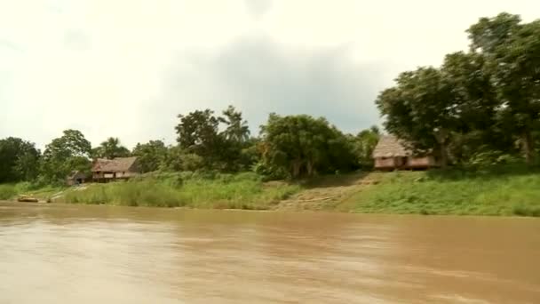 Passeio de barco no rio Amazonas — Vídeo de Stock