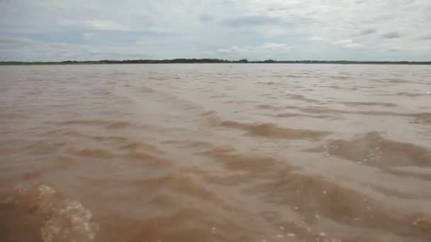 Морська прогулянка на березі річки Амазонки — стокове відео