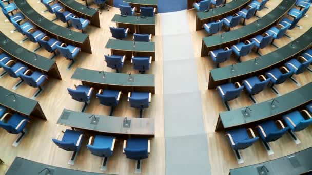 Besprechungsraum, Sitzungssaal im Bundestag — Stockvideo