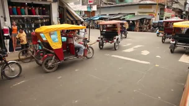 Straße in den Iquitos, Peru — Stockvideo