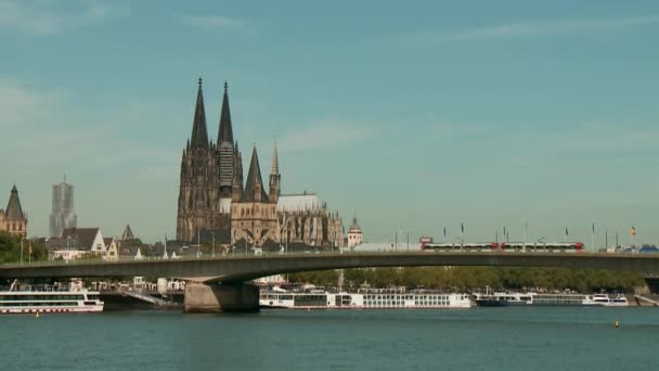 Ciudad de Colonia en Alemania — Vídeos de Stock