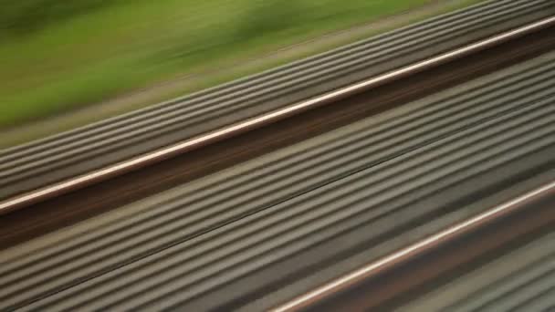 Kolejnice, železnice — Stock video