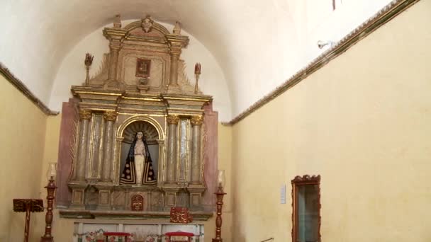 Innenraum der Kirche in arequipa — Stockvideo