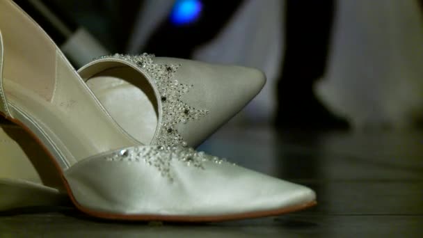 Woman's high heel shoes — Stock Video