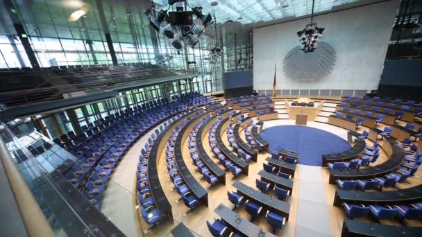 Meeting room, boardroom in the Bundestag — Stock Video