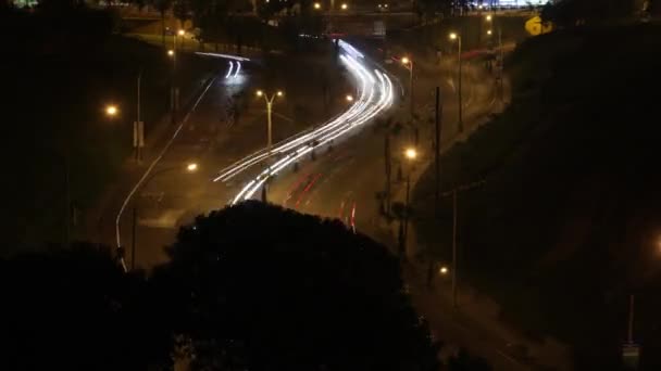 Nacht verkeer — Stockvideo